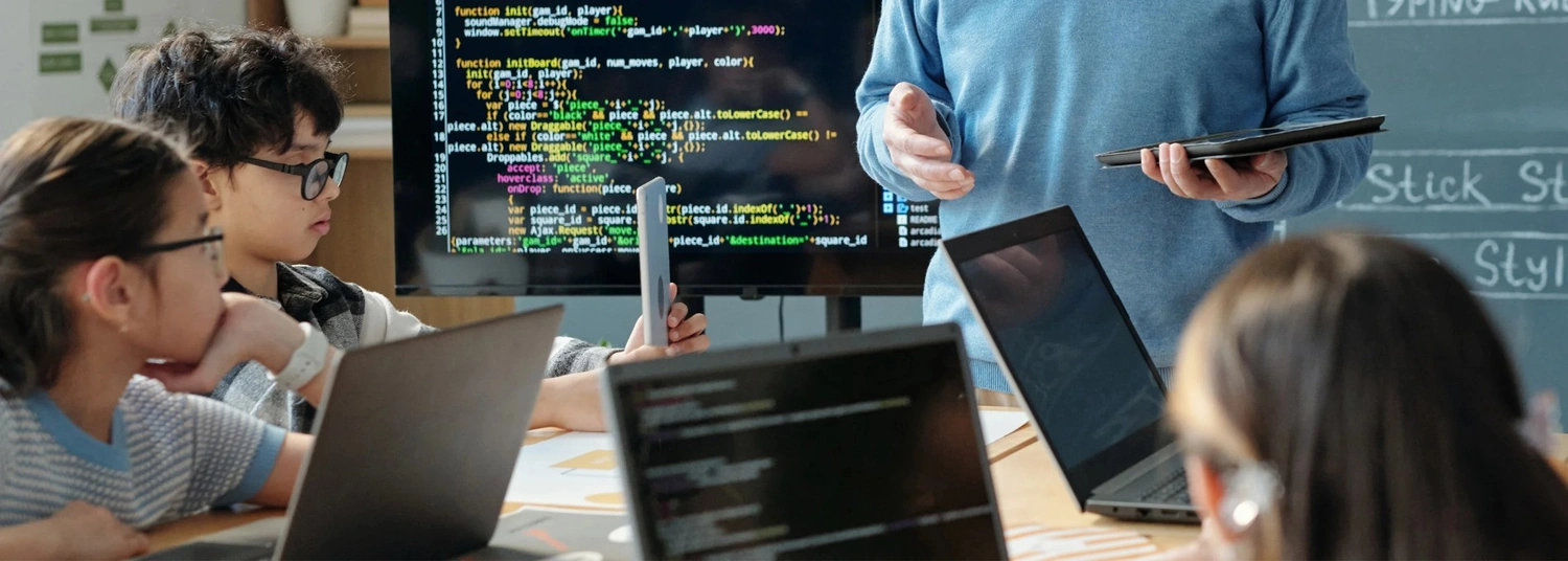 Background illustration for coding assessment page