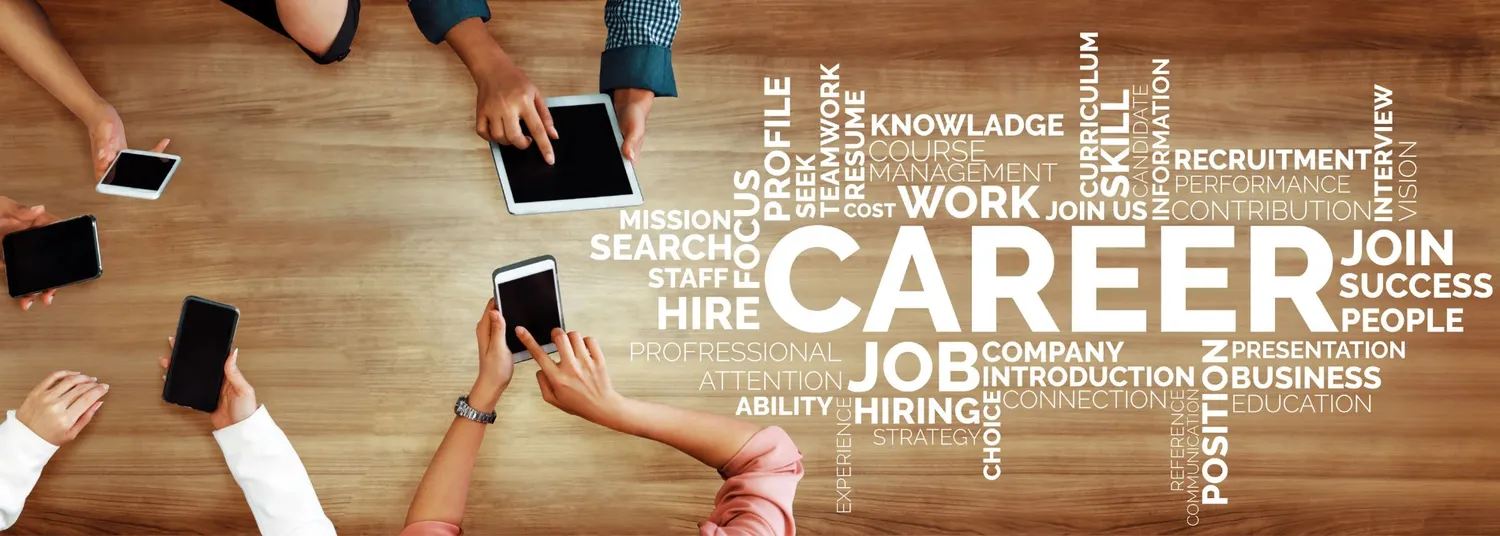 Campus hiring background illustration