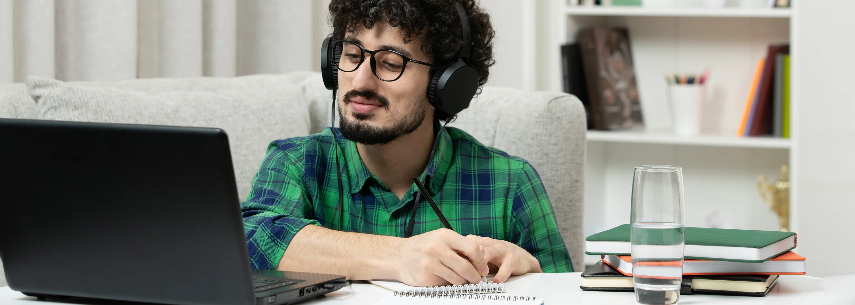 Background illustration for proctored exams section